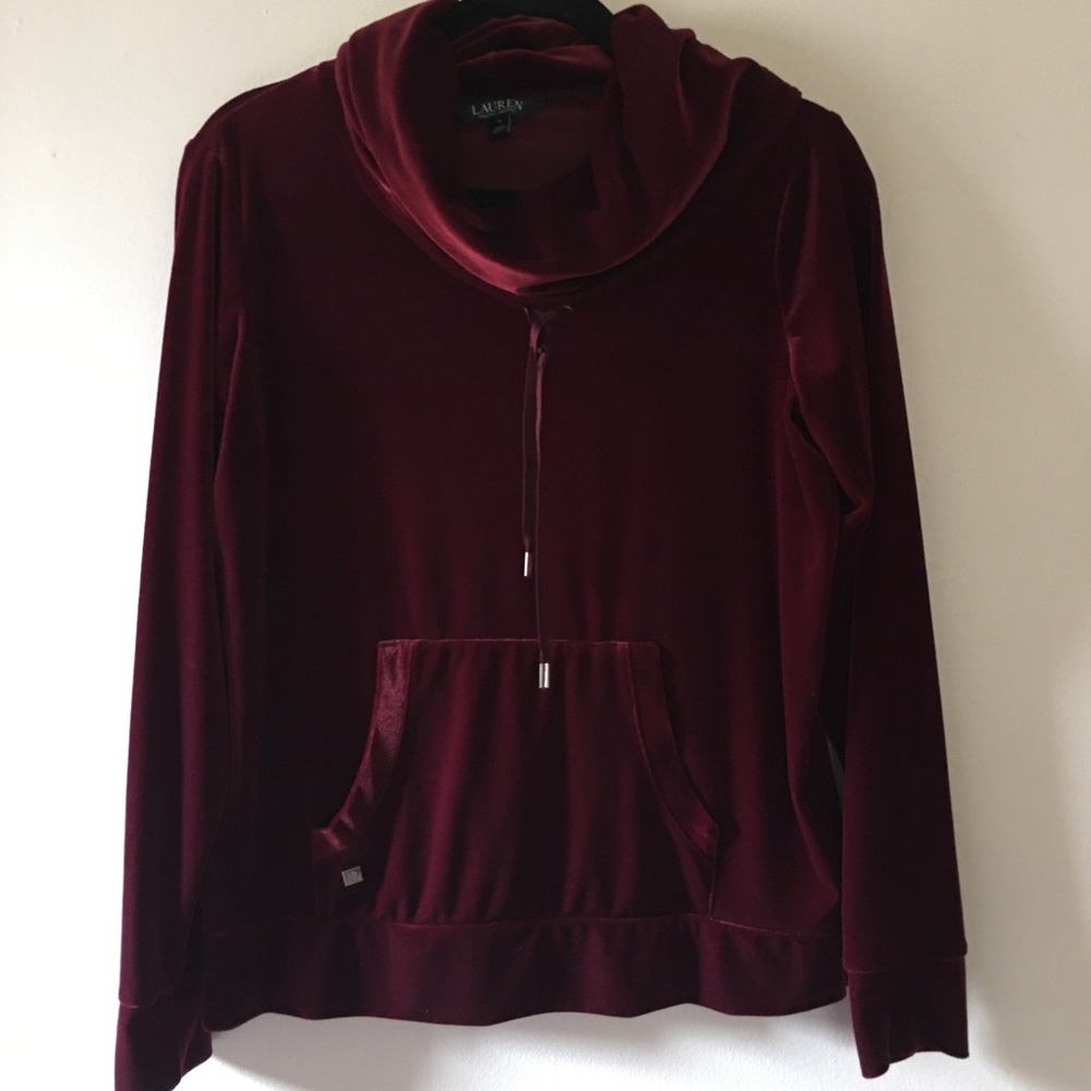 Lauren Ralph Lauren Velvety Cowl Neck Pullover